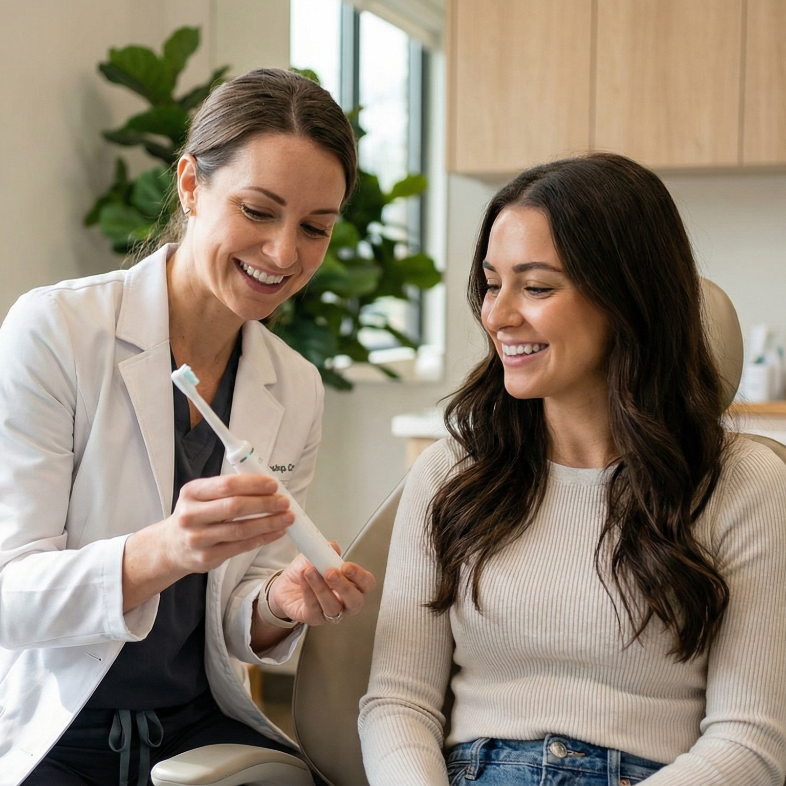 De door tandartsen aanbevolen beweging.